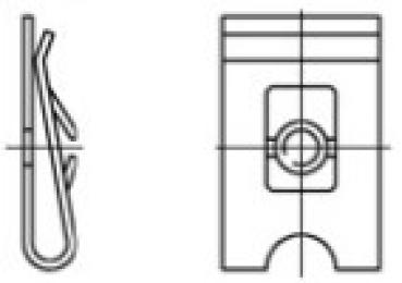 Sheet metal snap nut 6.3 (sheet metal size 0.8-1.5), galZn-white